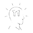 A simplified outline of a human head features the text "T1" inside. Sunray-like lines radiate from the head, suggesting a conceptual or idea-oriented theme.